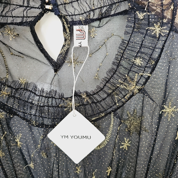 XXL Celestial Sheer Witchy Dress Plus Size - Picture 4 of 6